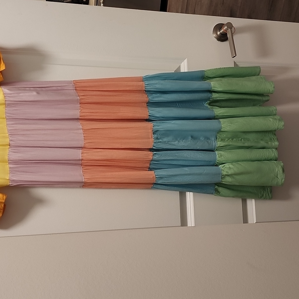 Never Fully Dressed Pastel Rainbow Panel Dress, 6, Multi color - Picture 9 of 12